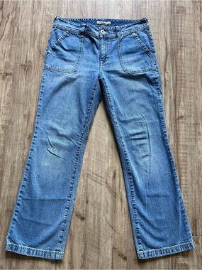 Vintage y2k tommy Hilfiger Classic Women's Blue Denim Jeans flap 100% cotton